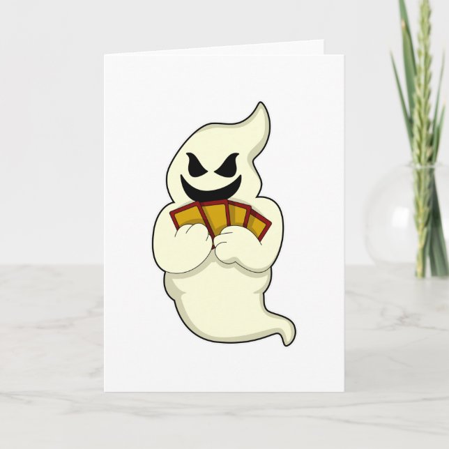 Tarjeta Fantasma en el póquer con cartas de póquer (Anverso)