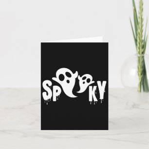 Tarjeta Fantasma espeluznante - Diseño de Halloween