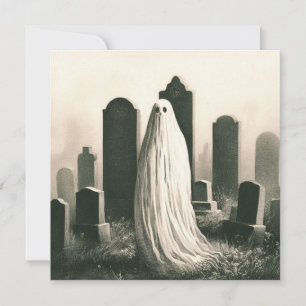 Tarjeta Fantasma espeluznante en el Gótico de la cosecha d