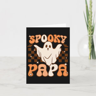 Tarjeta Fantasma fantasma retro Groovy disfraz de papá