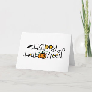 Tarjeta Fantasma feliz de Halloween