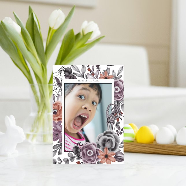 Tarjeta Fantasma Flamorosa Halloween Feria de cumpleaños (Elegant Goth Invitations & Decor)