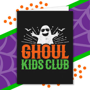 Tarjeta Fantasma Ghoul Kids Club Funny Halloween
