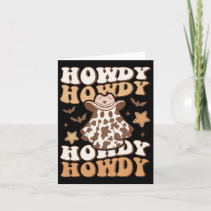 Tarjeta Fantasma Gorra de Vaquero Bats Rodeo Halloween Occ