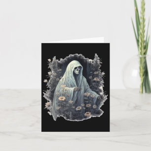 Tarjeta Fantasma gótico en el bosque Floral vintage fantas