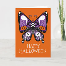 Fantasma mariposa feliz de Halloween