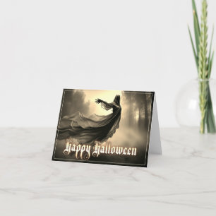 Tarjeta Fantasma negra en Hellscape - Halloween