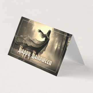 Tarjeta Fantasma negra en Hellscape - Halloween
