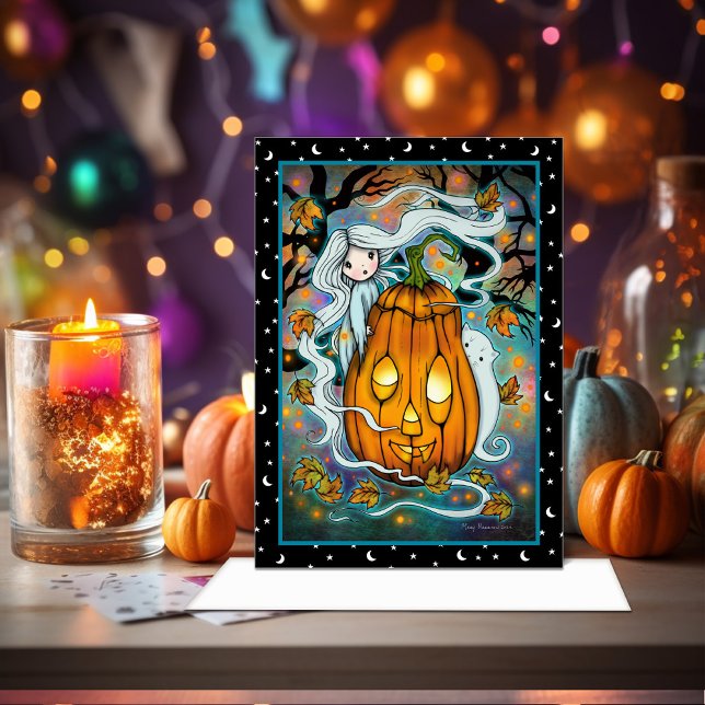 Tarjeta Fantasma pequeño con arte de calabaza gigante (Subido por el creador)