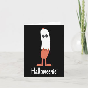 Tarjeta Fantasma Perro caliente Halloweenie Costume Fun Fo