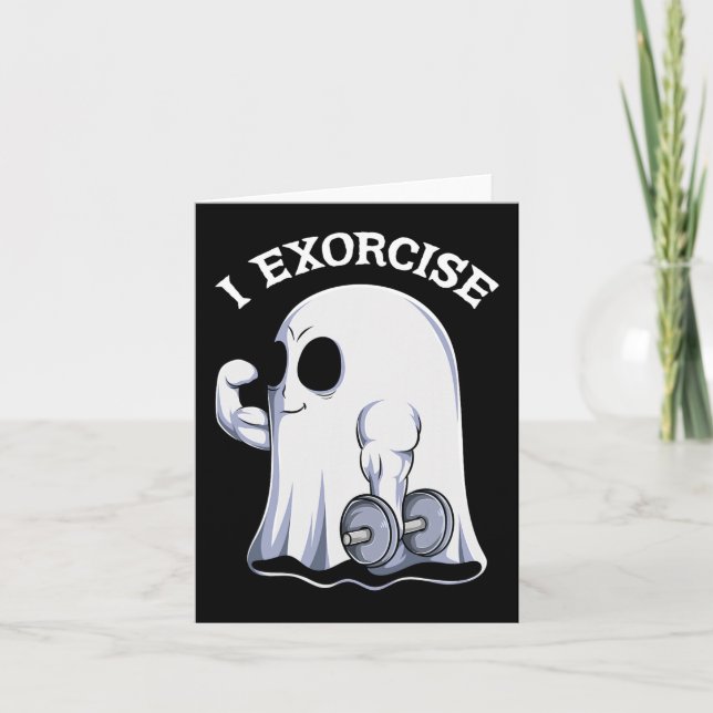Tarjeta Fantasma que exorcizo diversión gimnasio ejercicio (Anverso)