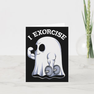 Tarjeta Fantasma que exorcizo diversión gimnasio ejercicio