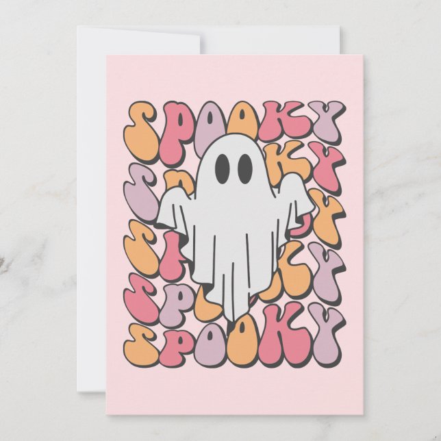 Tarjeta Fantasma retro fantasmal (Anverso)