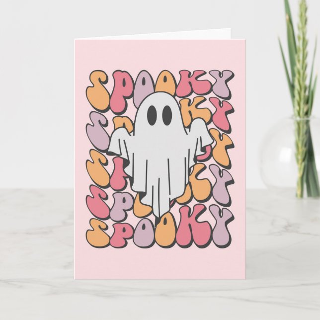 Tarjeta Fantasma retro fantasmal (Anverso)