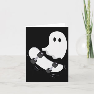 Tarjeta Fantasma Skateboard Lazy Halloween Disstume Fun Sk