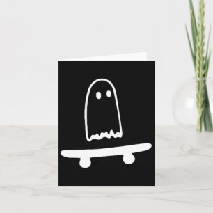 Tarjeta Fantasma Skateboard Lazy Halloween Disstume Fun Sk