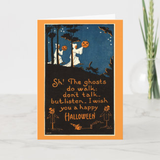 Tarjeta fantasmal de Halloween