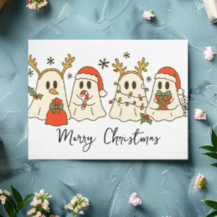 Tarjeta Fantasmas de Feliz Navidad