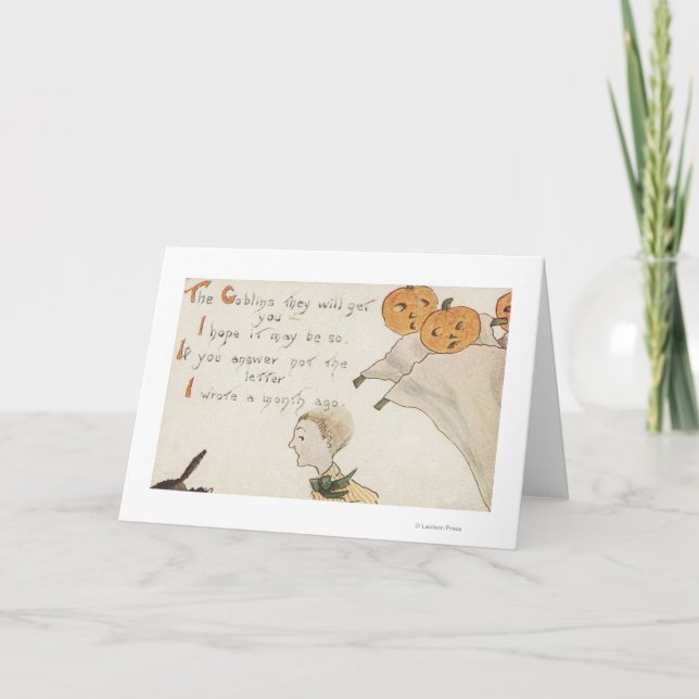 Tarjeta Fantasmas de la GreetingJack-O-Linterna de (Anverso)