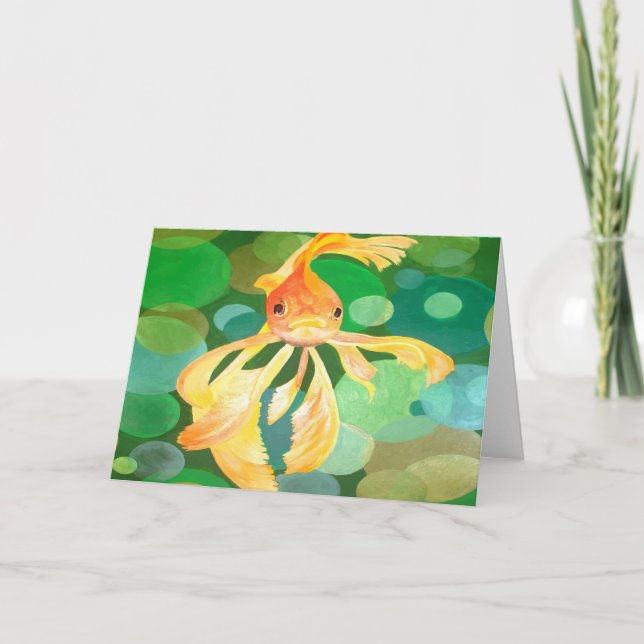 Tarjeta Fantasmas de oro con vectores de burbujas verdes (Anverso)