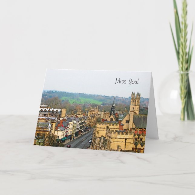 Tarjeta Fantastic View, Oxford, Inglaterra, High Street #1 (Anverso)