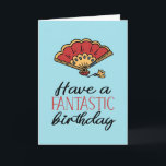 Tarjeta Fantástico cumpleaños Cute Fan Pun Funny Cumpleaño<br><div class="desc">Graciosa y linda tarjeta de cumpleaños para los que aman los juegos de palabras y el humor. La forma perfecta de desear a sus amigos y familiares un feliz cumpleaños. Visita nuestra tienda para más colección de tarjetas de cumpleaños. Encontrarás algo genial, humorístico y a veces sarcástico tarjetas de cumpleaños...</div>
