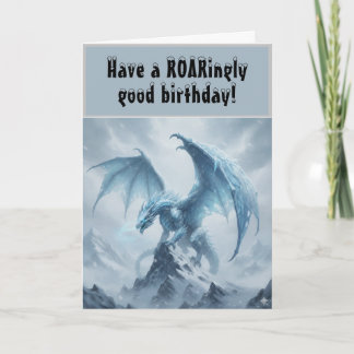 Tarjeta Fantástico Cumpleaños del Dragón de Hielo Épico
