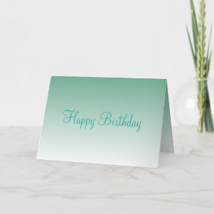 Tarjeta Fantásticos deseos de cumpleaños en Verde azulado
