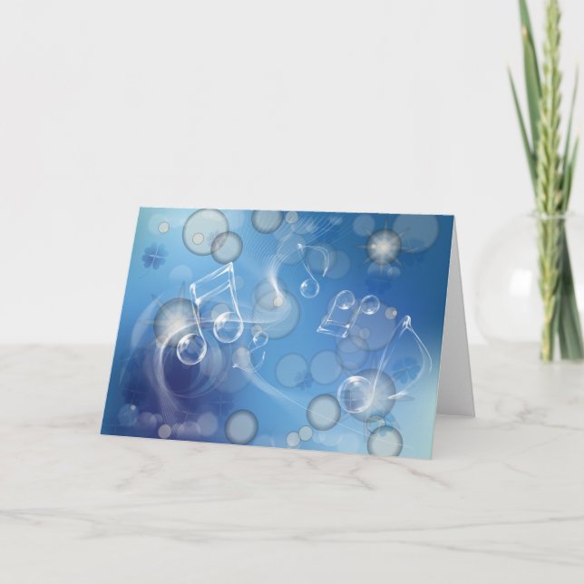 Tarjeta Fantasy Glass Music Notes (Anverso)