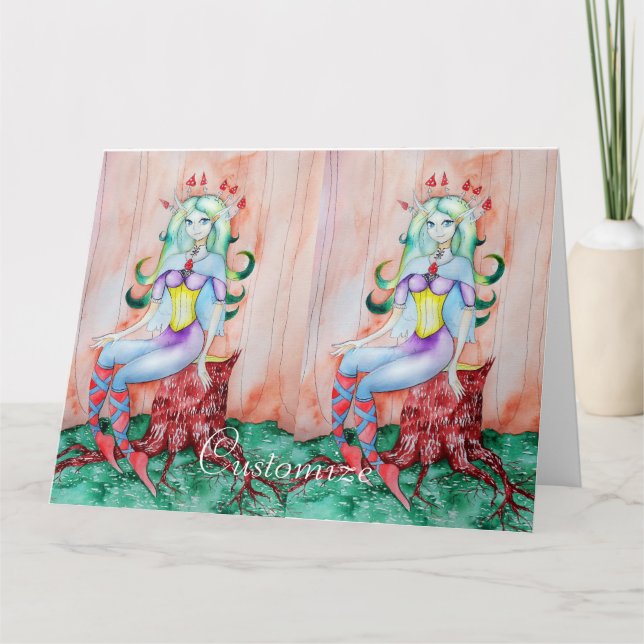 Tarjeta Fantasy Pixie Fairy Thunder_Cove (Anverso)