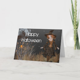 Tarjeta Fantasy Witch 10 Happy Halloween Greeting Card