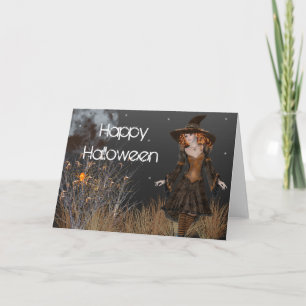 Tarjeta Fantasy Witch 10 Happy Halloween Greeting Card