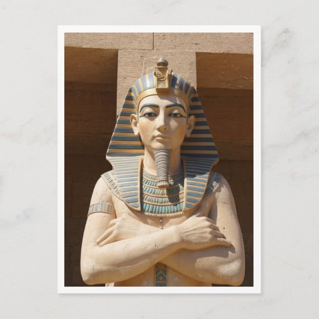 Tarjeta Faraón Egipcia de Hatshepsut Holiday (Anverso)