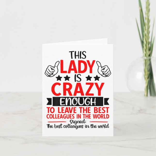 Tarjeta Farewell Coworker Leaving Job, Coworker Going Away (Anverso)