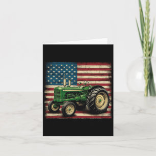 Tarjeta Farm Tractor Usa Flag Tractor American Farm