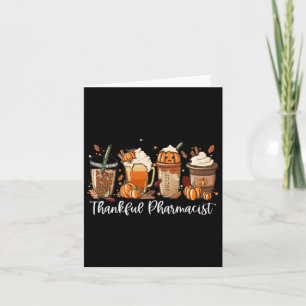 Tarjeta Farmacéutico Agradecido de Spice Latte Fall
