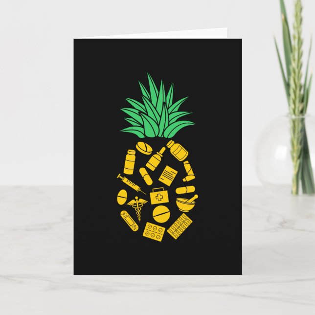 Tarjeta Farmacéutico Pineapple Technician PharmD (Anverso)