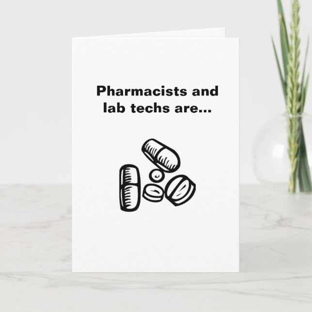 Tarjeta Farmacéuticos y técnicos de laboratorio (Anverso)