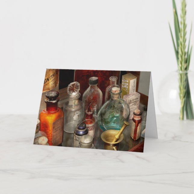 Tarjeta Farmacia - Escoja su veneno (Anverso)