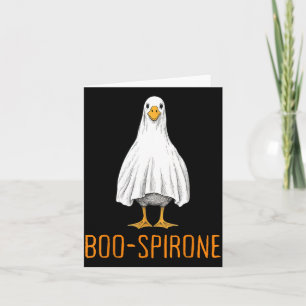 Tarjeta Farmacia Fantasma del Pato Boo-spirone Halloween