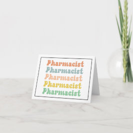 Tarjeta Farmacia Retro Groovy
