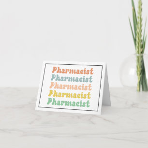 Tarjeta Farmacia Retro Groovy
