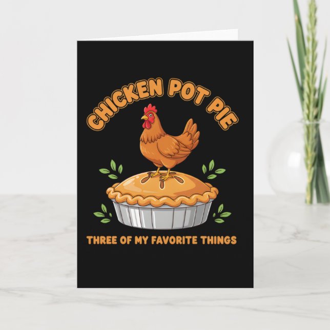 Tarjeta Farmhouse Chicken Lover Chicken Pot Pie Humor (Anverso)