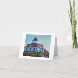 Tarjeta Faro de arte textil Notecard
