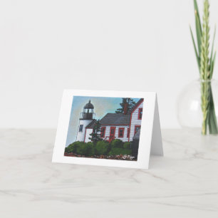 Tarjeta Faro de arte textil Notecard