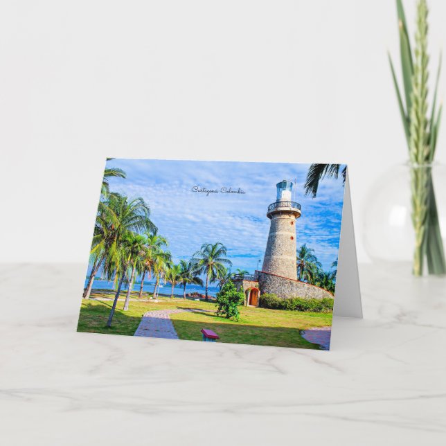 Tarjeta Faro de Cartagena, Colombia (Anverso)