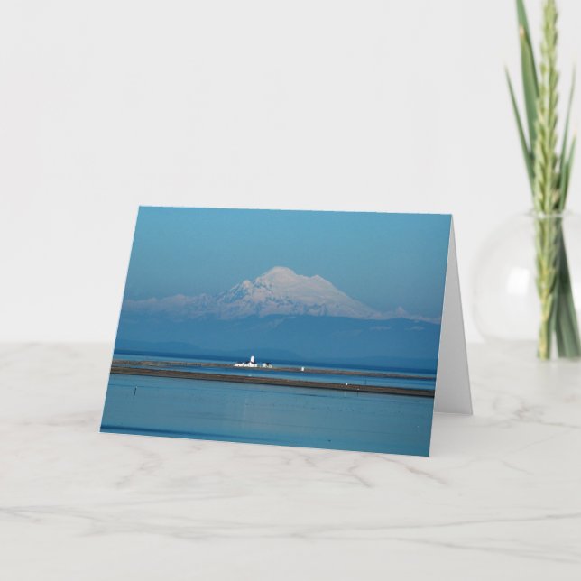 Tarjeta Faro de Mount Baker y Dungeness - Frameable (Anverso)