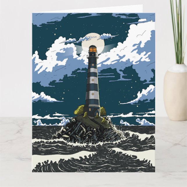 Tarjeta Faro De Noche (Anverso)