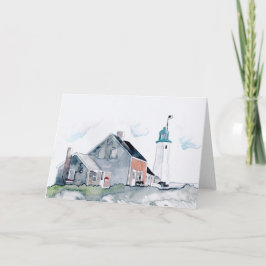 Tarjeta Faro de Scituate Notecard (interior en blanco)