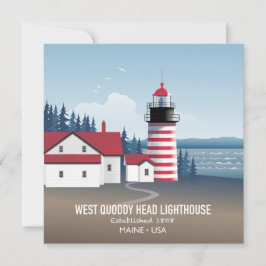Tarjeta Faro de West Quoddy Head